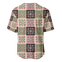 Seamless Pattern Pikake Lei Baseball Jersey Floral Squares Pikake - Polynesian Pride