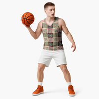 Seamless Pattern Pikake Lei Basketball Jersey Floral Squares Pikake - Polynesian Pride