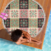 Seamless Pattern Pikake Lei Beach Blanket Floral Squares Pikake LT9 - Polynesian Pride