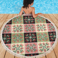 Seamless Pattern Pikake Lei Beach Blanket Floral Squares Pikake LT9 - Polynesian Pride