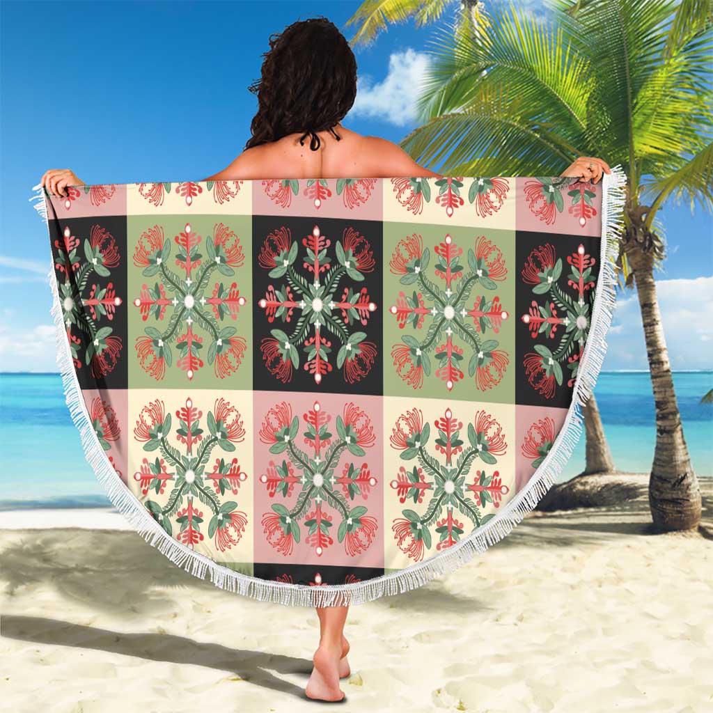 Seamless Pattern Pikake Lei Beach Blanket Floral Squares Pikake LT9 - Polynesian Pride