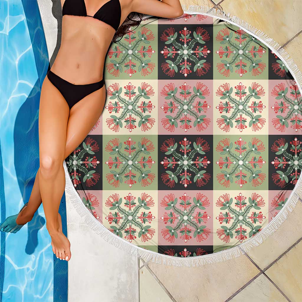 Seamless Pattern Pikake Lei Beach Blanket Floral Squares Pikake LT9 - Polynesian Pride