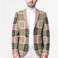 Seamless Pattern Pikake Lei Blazer Floral Squares Pikake LT9 - Polynesian Pride