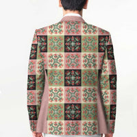 Seamless Pattern Pikake Lei Blazer Floral Squares Pikake LT9 - Polynesian Pride