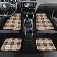 Seamless Pattern Pikake Lei Car Mats Floral Squares Pikake LT9 Set 4pcs Pink - Polynesian Pride