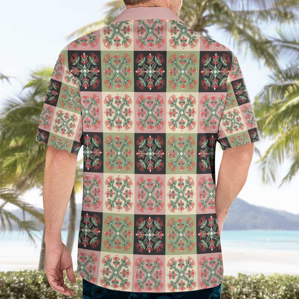 Seamless Pattern Pikake Lei Hawaiian Shirt Floral Squares Pikake - Polynesian Pride