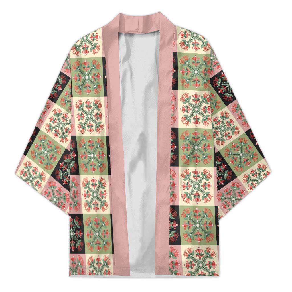 Seamless Pattern Pikake Lei Kimono Floral Squares Pikake LT9 Unisex Pink - Polynesian Pride