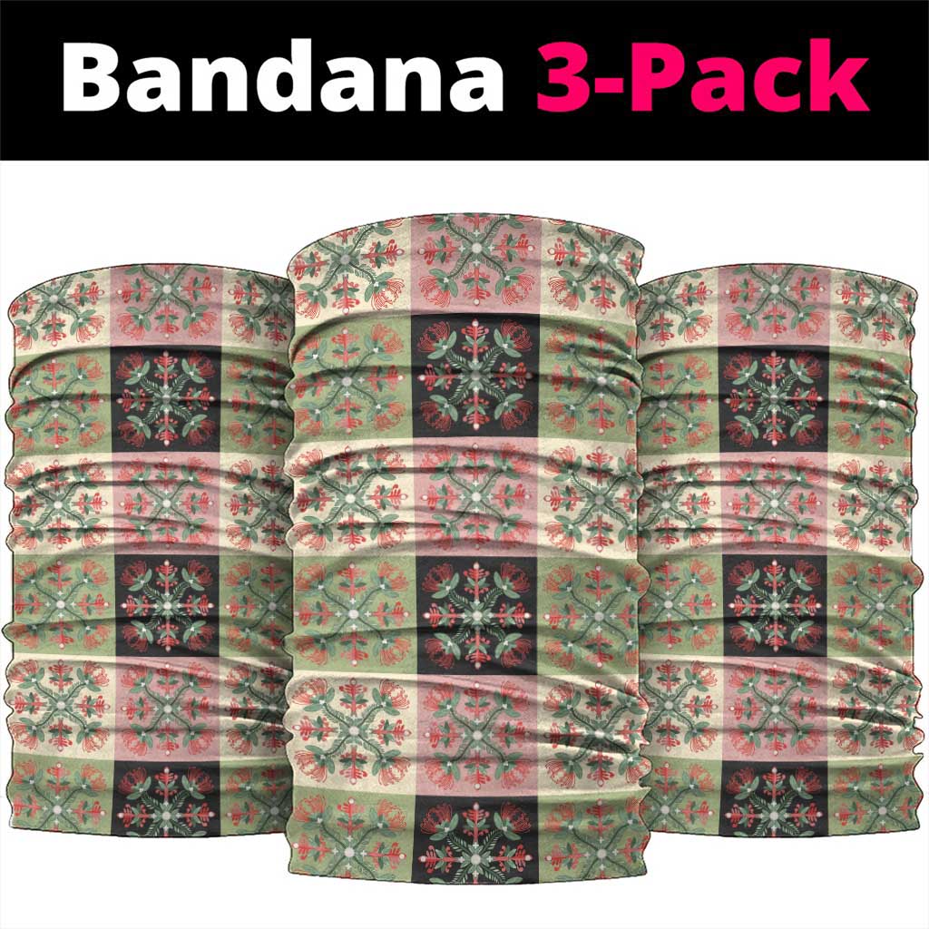 Seamless Pattern Pikake Lei Neck Gaiter Floral Squares Pikake LT9 package One Size: 25*50cm Pink - Polynesian Pride