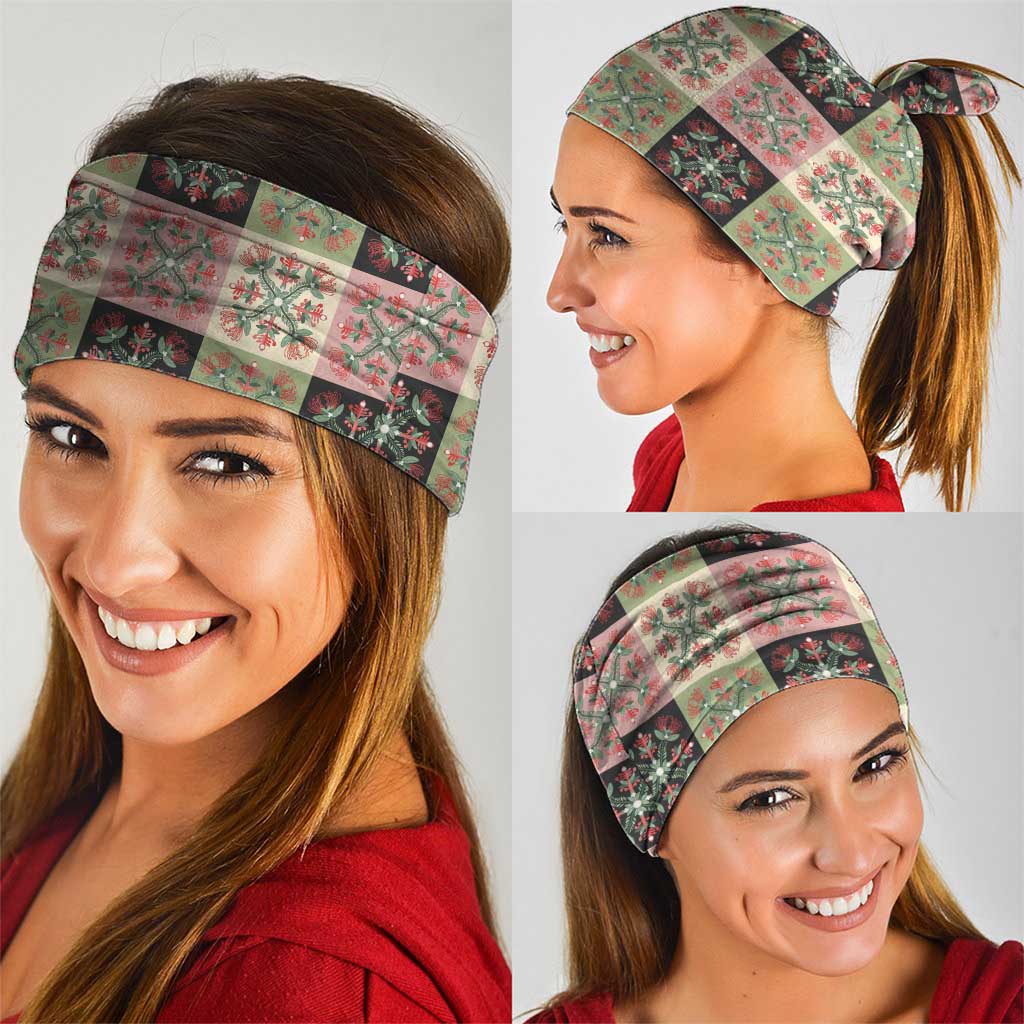 Seamless Pattern Pikake Lei Neck Gaiter Floral Squares Pikake LT9 - Polynesian Pride