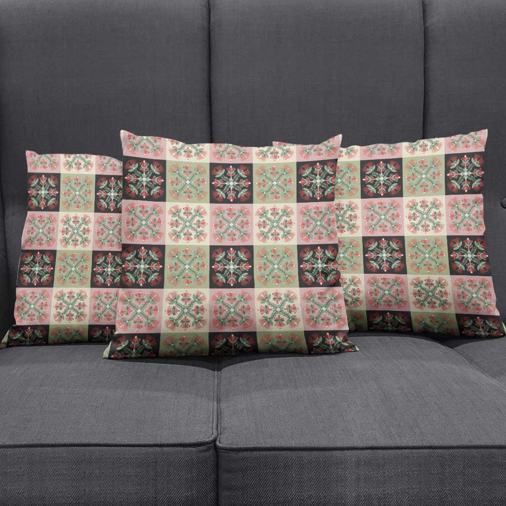 Seamless Pattern Pikake Lei Pillow Cover Floral Squares Pikake LT9 - Polynesian Pride