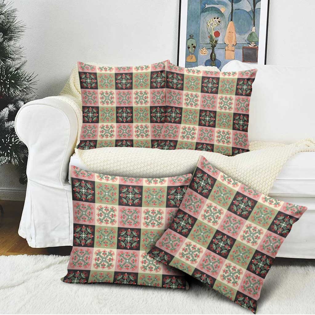 Seamless Pattern Pikake Lei Pillow Cover Floral Squares Pikake LT9 - Polynesian Pride