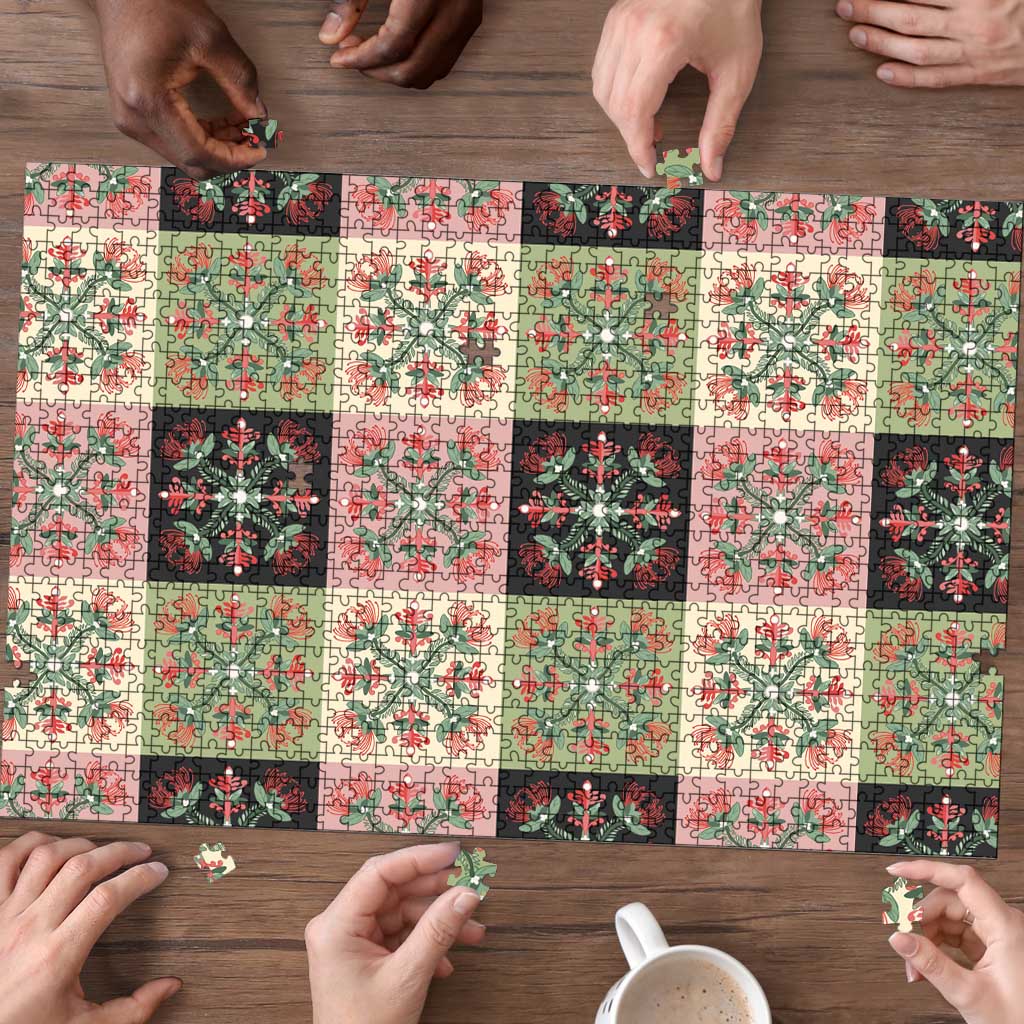 Seamless Pattern Pikake Lei Puzzle Floral Squares Pikake - Polynesian Pride