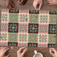 Seamless Pattern Pikake Lei Puzzle Floral Squares Pikake - Polynesian Pride