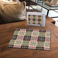 Seamless Pattern Pikake Lei Puzzle Floral Squares Pikake - Polynesian Pride
