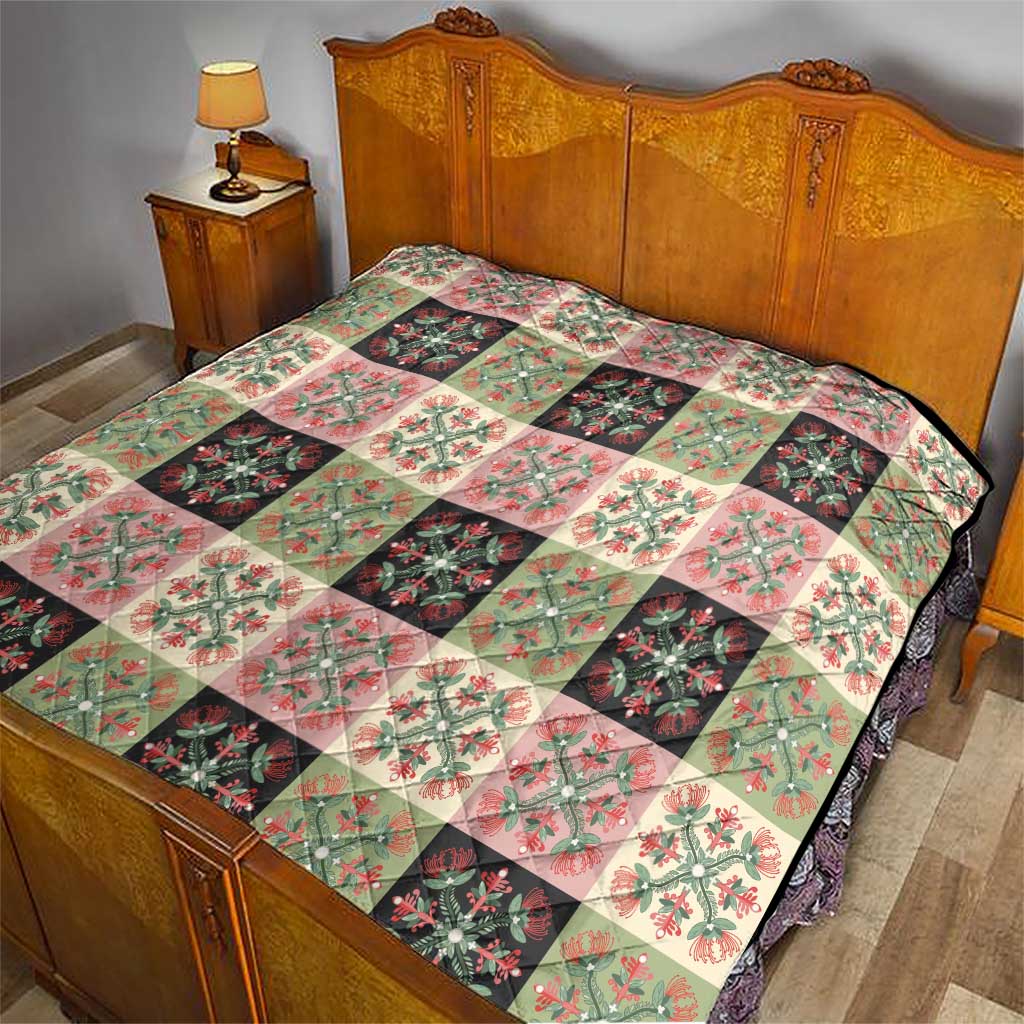 Seamless Pattern Pikake Lei Quilt Floral Squares Pikake - Polynesian Pride