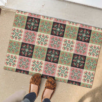 Seamless Pattern Pikake Lei Rubber Doormat Floral Squares Pikake LT9 - Polynesian Pride