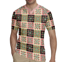 Seamless Pattern Pikake Lei Rugby Jersey Floral Squares Pikake - Polynesian Pride