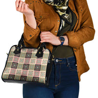 Seamless Pattern Pikake Lei Shoulder Handbag Floral Squares Pikake LT9 - Polynesian Pride