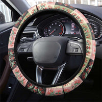 Seamless Pattern Pikake Lei Steering Wheel Cover Floral Squares Pikake LT9 - Polynesian Pride