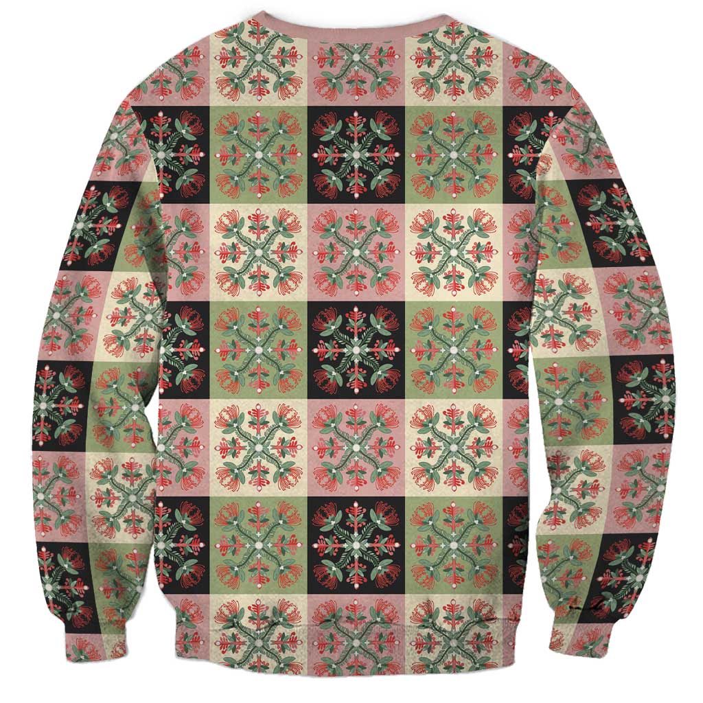 Seamless Pattern Pikake Lei Sweatshirt Floral Squares Pikake LT9 - Polynesian Pride