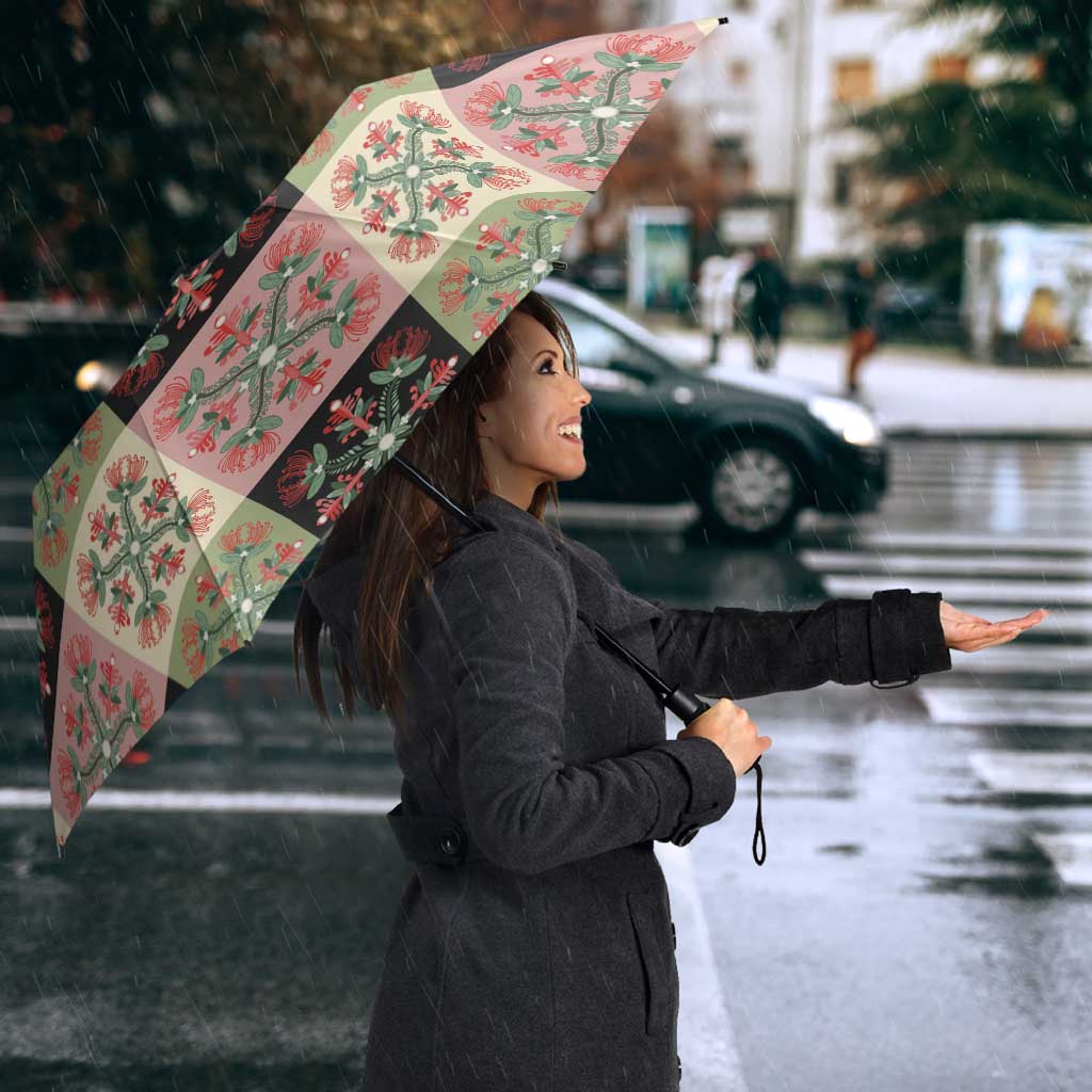 Seamless Pattern Pikake Lei Umbrella Floral Squares Pikake - Polynesian Pride