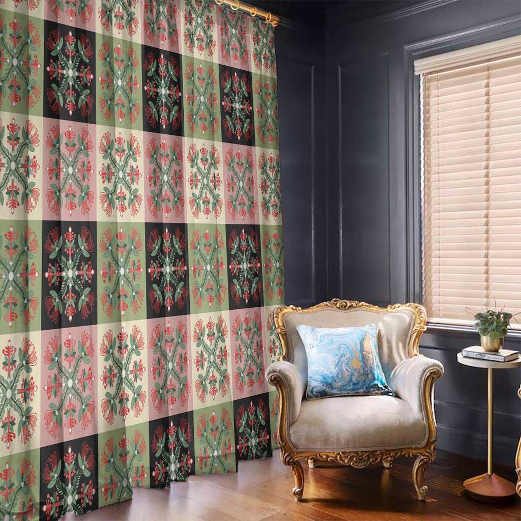 Seamless Pattern Pikake Lei Window Curtain Floral Squares Pikake LT9 - Polynesian Pride