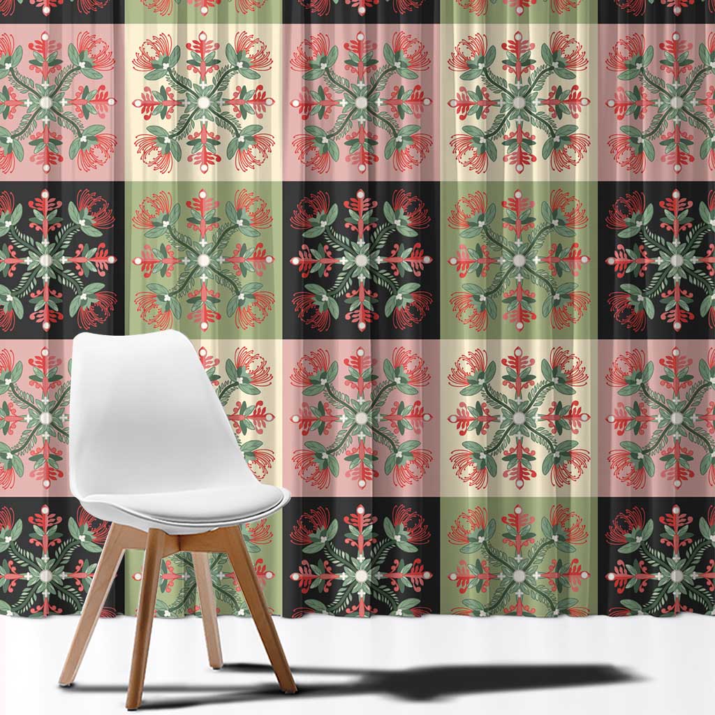 Seamless Pattern Pikake Lei Window Curtain Floral Squares Pikake LT9 - Polynesian Pride