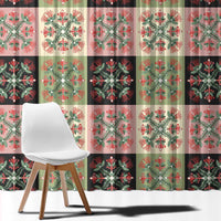Seamless Pattern Pikake Lei Window Curtain Floral Squares Pikake LT9 - Polynesian Pride