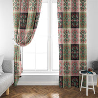 Seamless Pattern Pikake Lei Window Curtain Floral Squares Pikake LT9 - Polynesian Pride