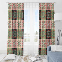 Seamless Pattern Pikake Lei Window Curtain Floral Squares Pikake LT9 - Polynesian Pride