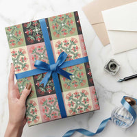 Seamless Pattern Pikake Lei Wrapping Paper Floral Squares Pikake LT9 - Polynesian Pride
