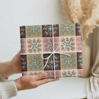 Seamless Pattern Pikake Lei Wrapping Paper Floral Squares Pikake LT9 - Polynesian Pride