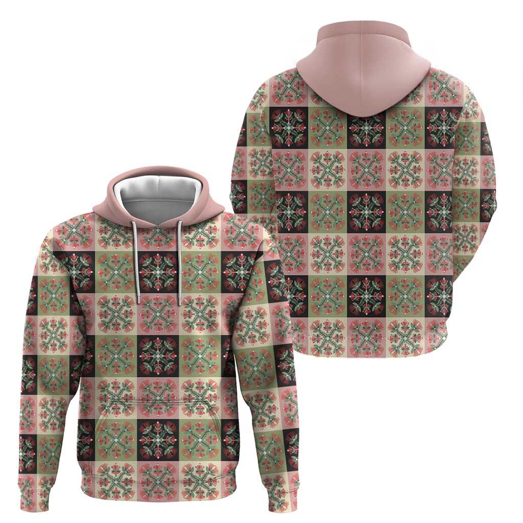Seamless Pattern Pikake Lei Zip Hoodie Floral Squares Pikake - Polynesian Pride