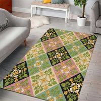 Seamless Pattern Puakenikeni and Kalo Area Rug LT9 - Polynesian Pride