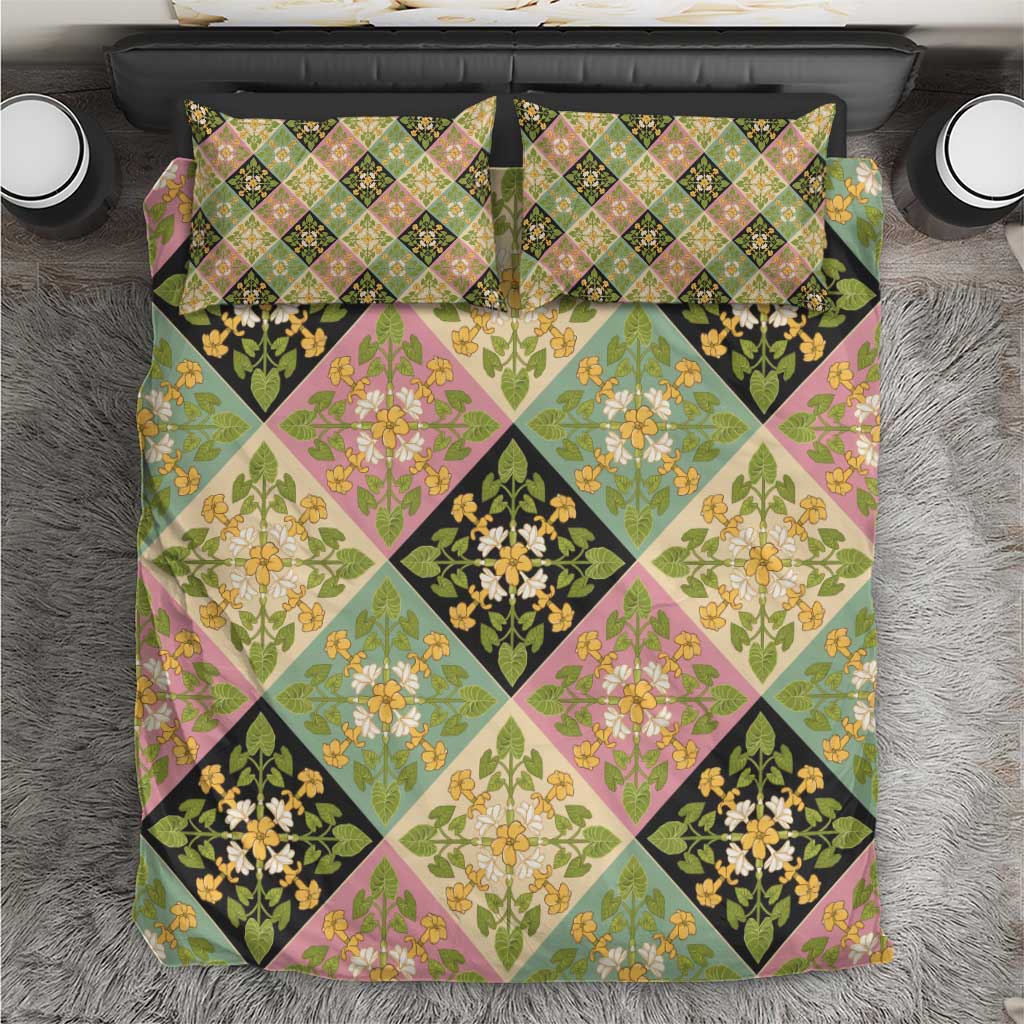 Seamless Pattern Puakenikeni and Kalo Bedding Set - Polynesian Pride