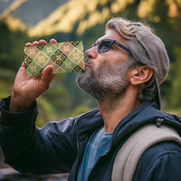 Seamless Pattern Puakenikeni and Kalo 4 in 1 Can Cooler Tumbler - Polynesian Pride