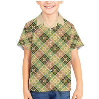 Seamless Pattern Puakenikeni and Kalo Family Matching Mermaid Dress and Hawaiian Shirt - Polynesian Pride