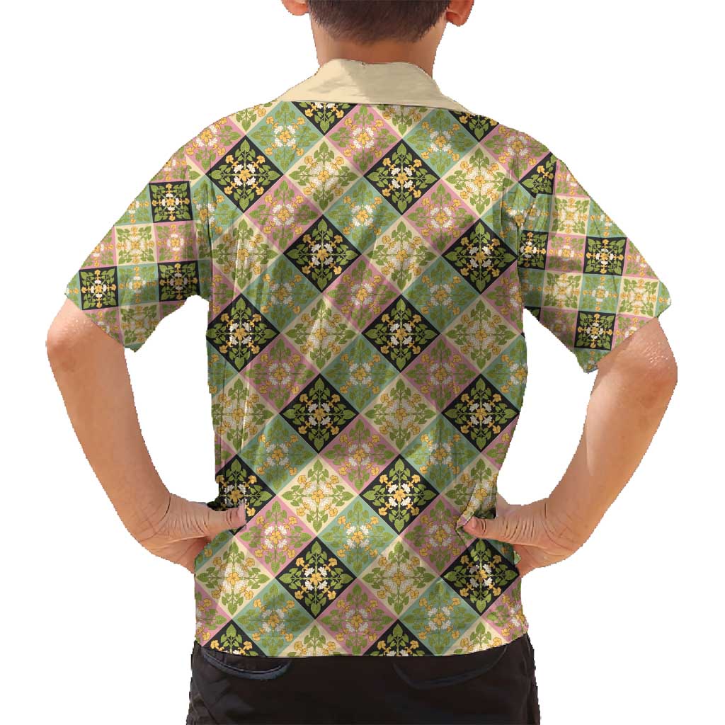 Seamless Pattern Puakenikeni and Kalo Family Matching Puletasi and Hawaiian Shirt LT9 - Polynesian Pride