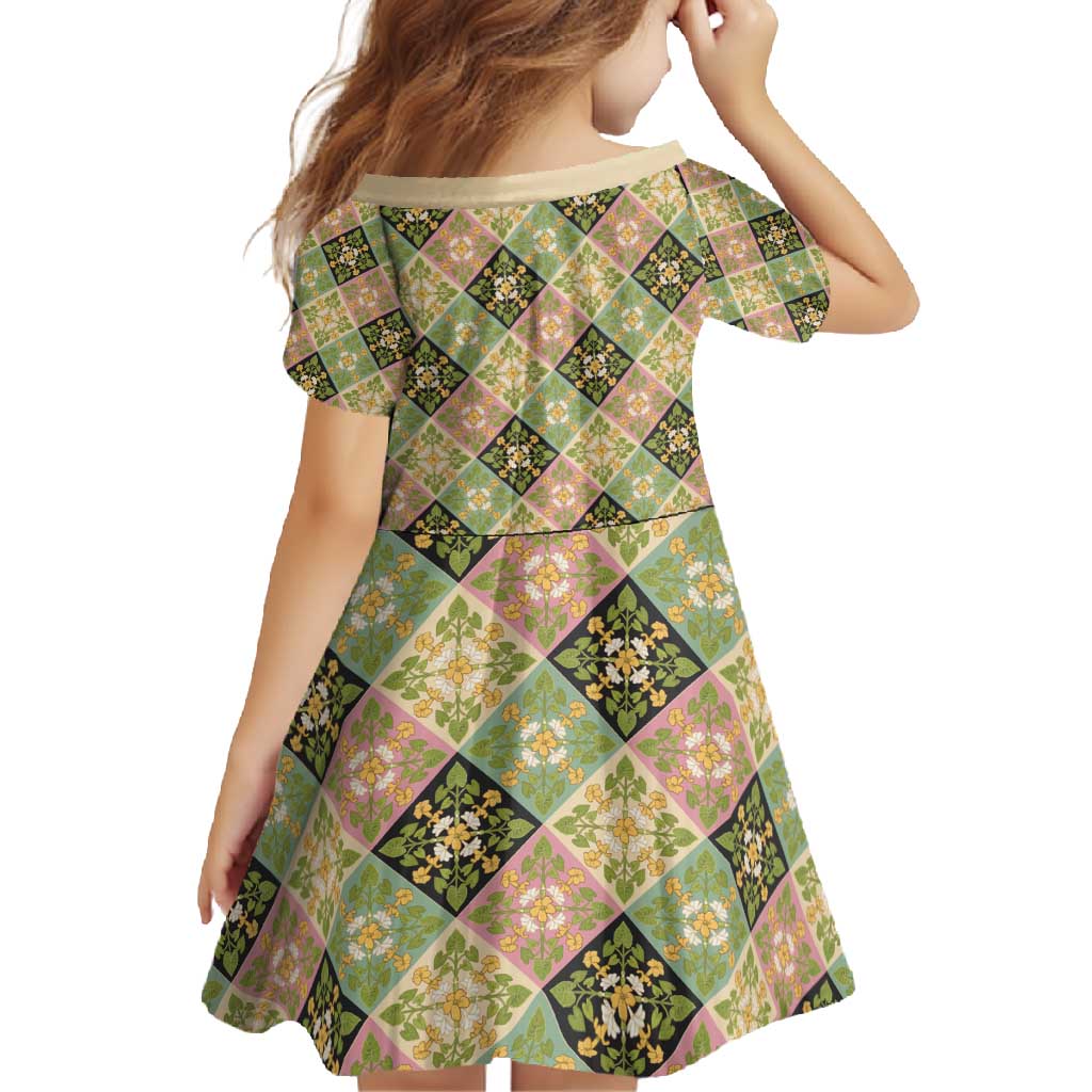 Seamless Pattern Puakenikeni and Kalo Family Matching Summer Maxi Dress and Hawaiian Shirt - Polynesian Pride