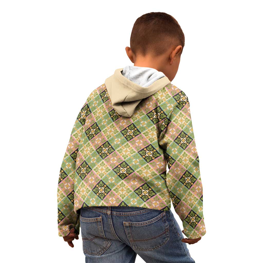 Seamless Pattern Puakenikeni and Kalo Kid Hoodie - Polynesian Pride