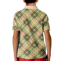 Seamless Pattern Puakenikeni and Kalo Kid Polo Shirt LT9 - Polynesian Pride