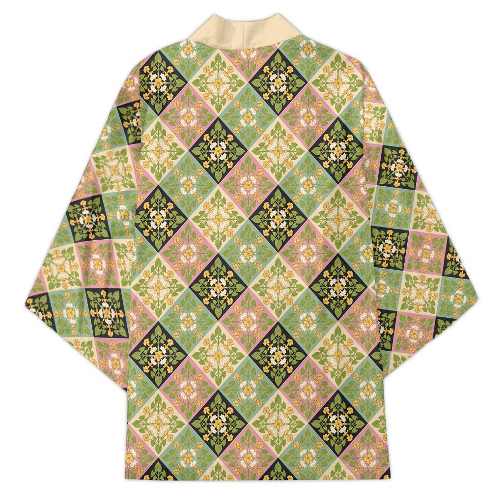 Seamless Pattern Puakenikeni and Kalo Kimono LT9 - Polynesian Pride