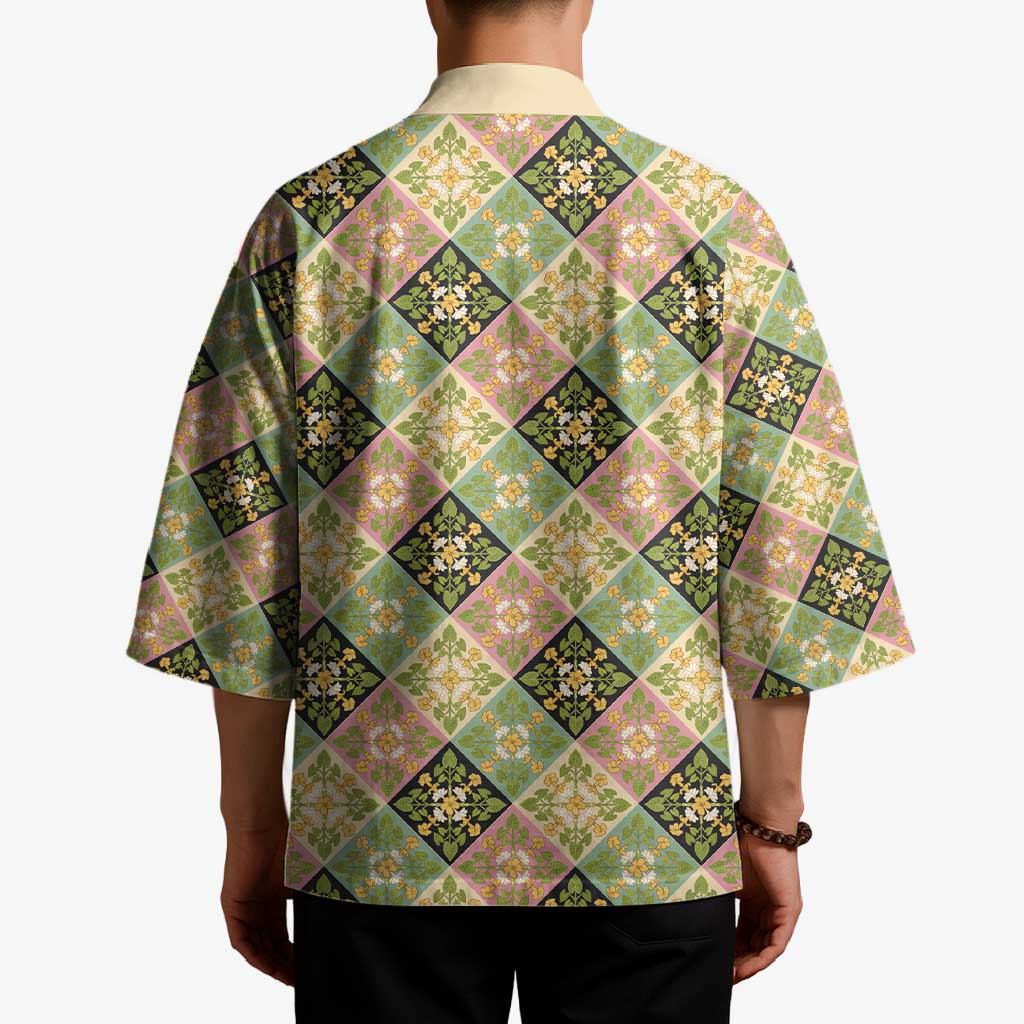 Seamless Pattern Puakenikeni and Kalo Kimono LT9 - Polynesian Pride