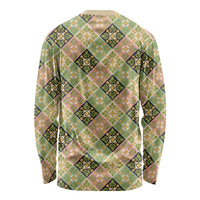 Seamless Pattern Puakenikeni and Kalo Long Sleeve Shirt LT9 - Polynesian Pride