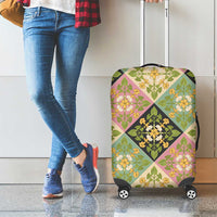 Seamless Pattern Puakenikeni and Kalo Luggage Cover LT9 - Polynesian Pride
