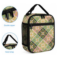 Seamless Pattern Puakenikeni and Kalo Lunch Bag LT9 - Polynesian Pride
