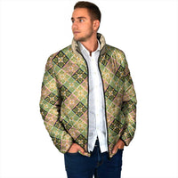 Seamless Pattern Puakenikeni and Kalo Padded Jacket - Polynesian Pride