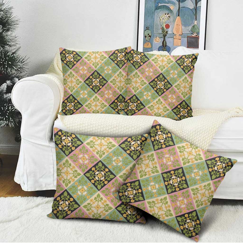 Seamless Pattern Puakenikeni and Kalo Pillow Cover LT9 - Polynesian Pride