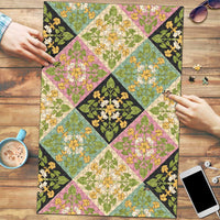 Seamless Pattern Puakenikeni and Kalo Puzzle - Polynesian Pride