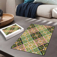 Seamless Pattern Puakenikeni and Kalo Puzzle - Polynesian Pride